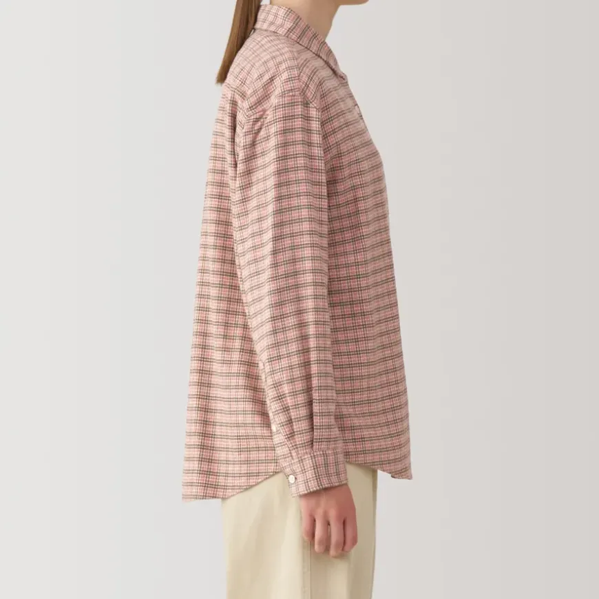 Women's Flannel Regular Collar Long Sleeve Patterned Shirt