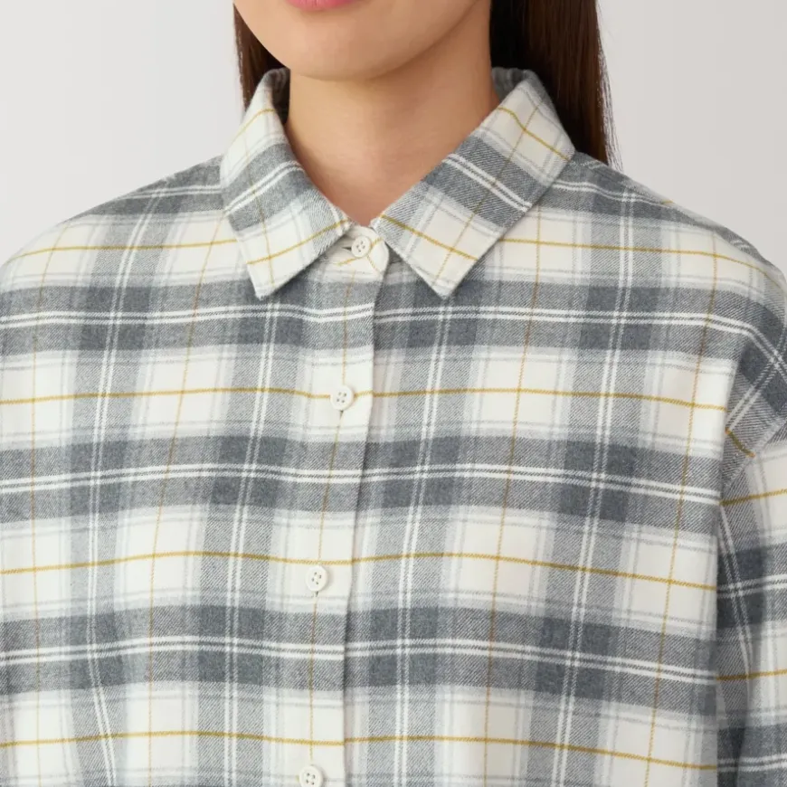 Women's Flannel Regular Collar Long Sleeve Patterned Shirt