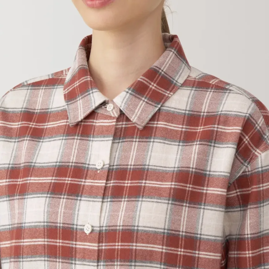 Women's Flannel Regular Collar Long Sleeve Patterned Shirt