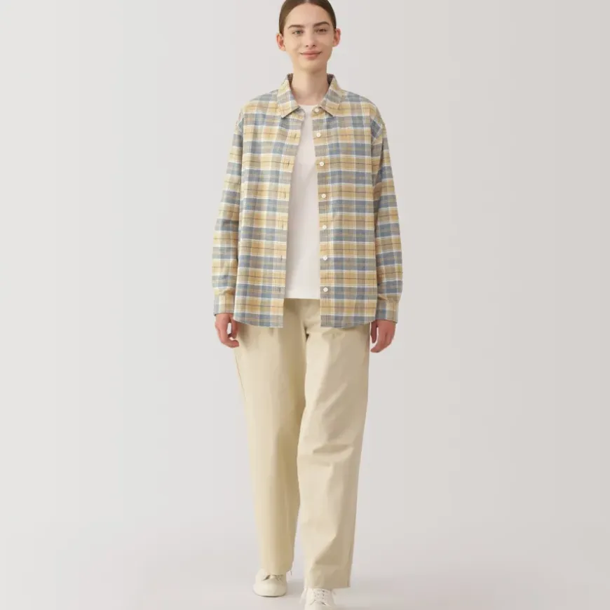 Women's Flannel Regular Collar Long Sleeve Patterned Shirt