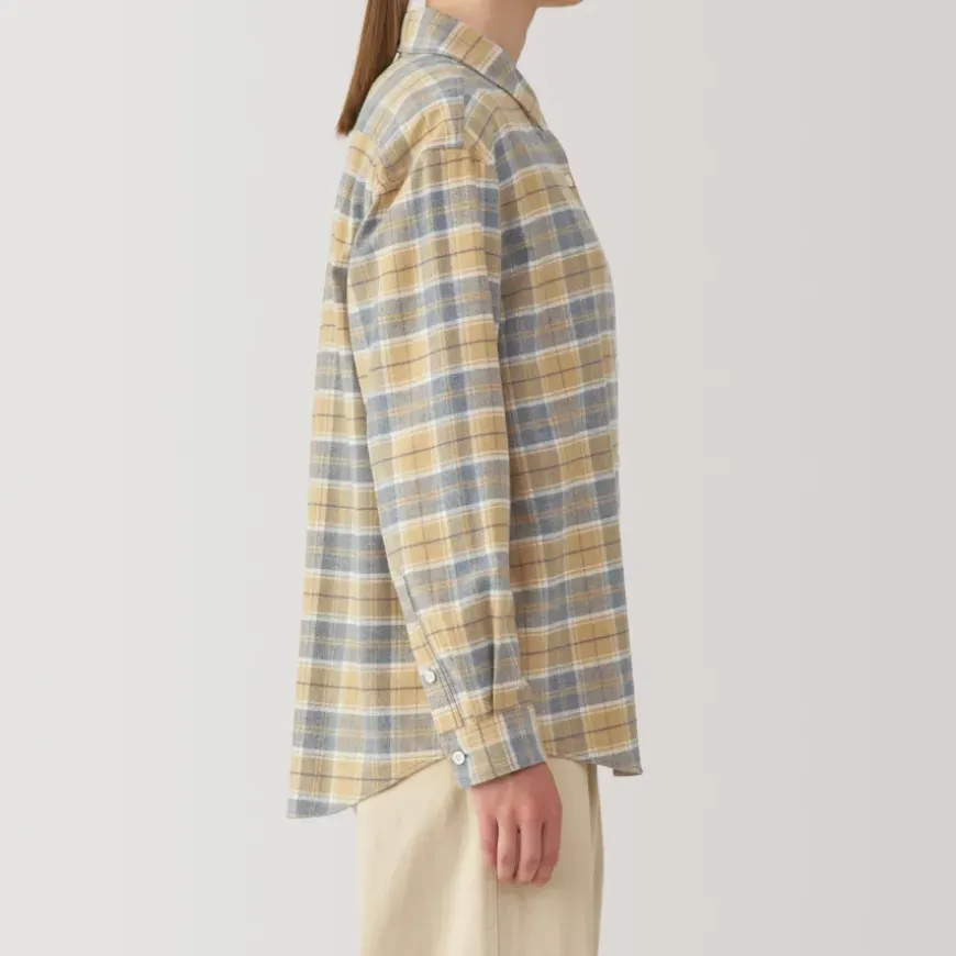 Women's Flannel Regular Collar Long Sleeve Patterned Shirt