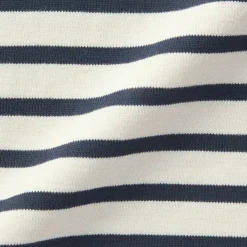 Women's Heavy Weight Boat Neck Long Sleeve Striped T-Shirt