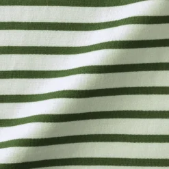 Women's Heavy Weight Boat Neck Long Sleeve Striped T-Shirt