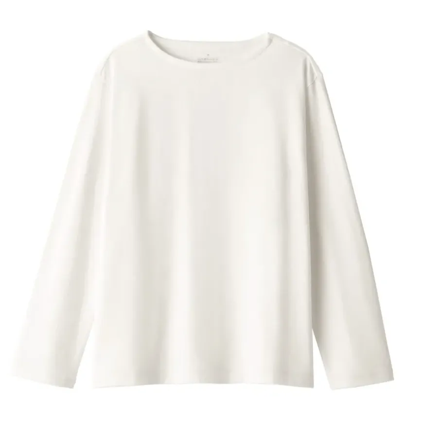 Women's Heavy Weight Boat Neck Long Sleeve T-Shirt