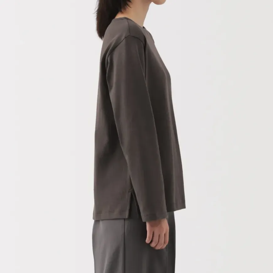 Women's Heavy Weight Boat Neck Long Sleeve T-Shirt