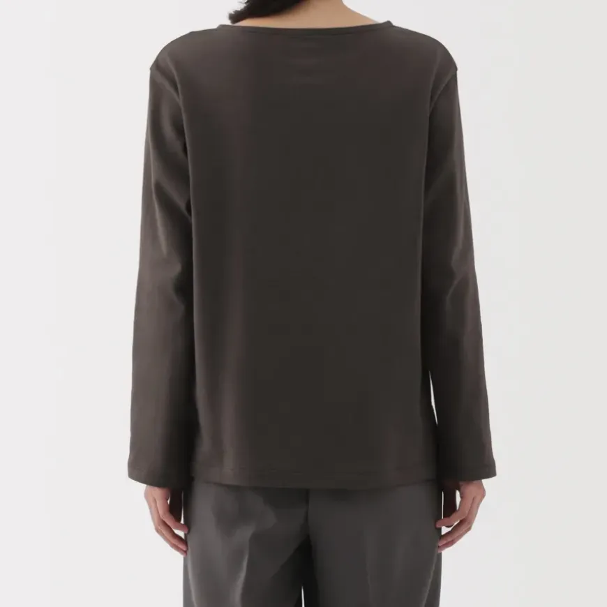 Women's Heavy Weight Boat Neck Long Sleeve T-Shirt