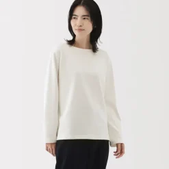 Women's Heavy Weight Boat Neck Long Sleeve T-Shirt