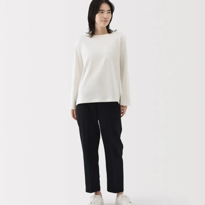 Women's Heavy Weight Boat Neck Long Sleeve T-Shirt