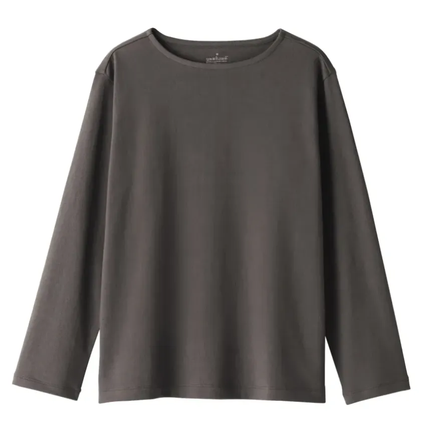 Women's Heavy Weight Boat Neck Long Sleeve T-Shirt