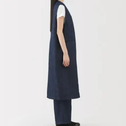 Women's Hemp Blend Denim Long Gilet