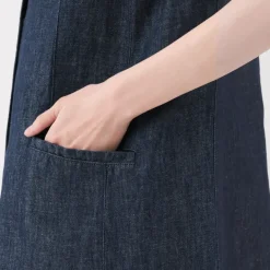 Women's Hemp Blend Denim Long Gilet
