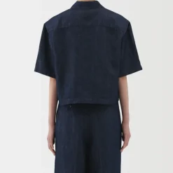 Women's Hemp Blend Denim Short Sleeve Shirt