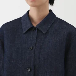 Women's Hemp Blend Denim Short Sleeve Shirt