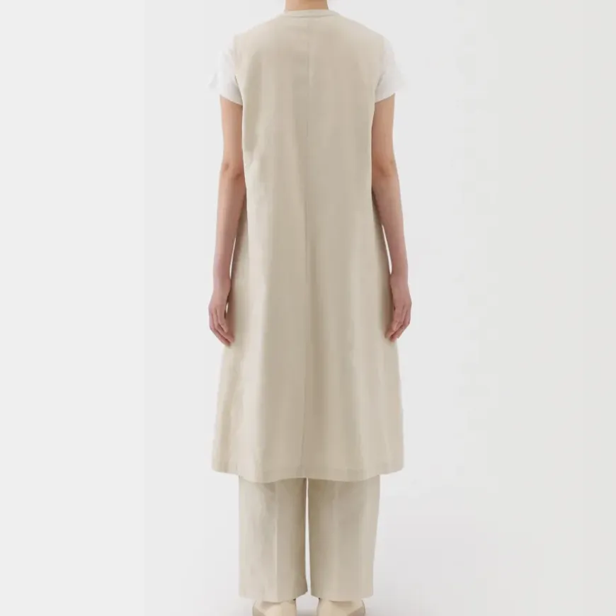 Women's Hemp Blend Twill Long Gilet