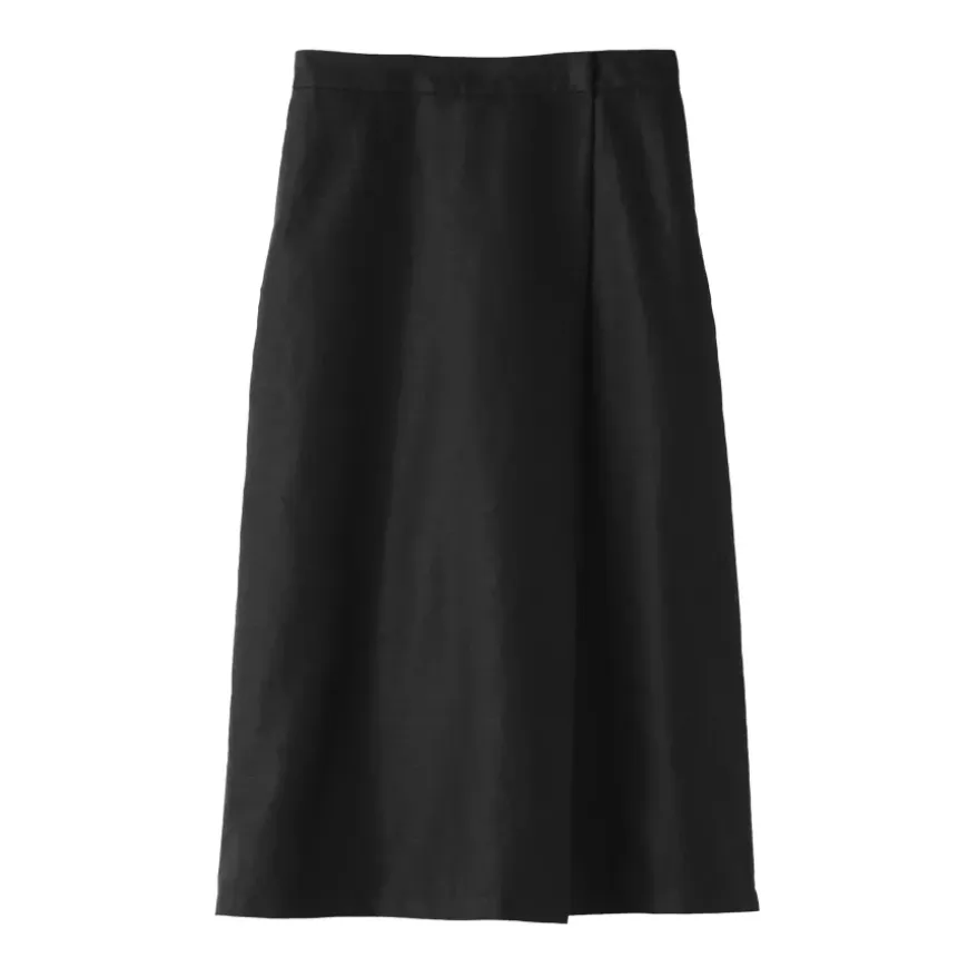 Women's Hemp Blend Twill Wraparound Wide Dress Trousers