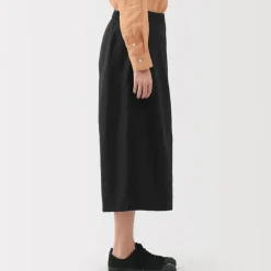 Women's Hemp Blend Twill Wraparound Wide Dress Trousers