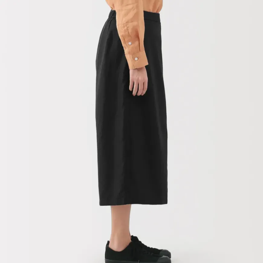Women's Hemp Blend Twill Wraparound Wide Dress Trousers