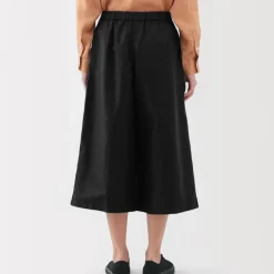 Women's Hemp Blend Twill Wraparound Wide Dress Trousers