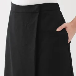 Women's Hemp Blend Twill Wraparound Wide Dress Trousers