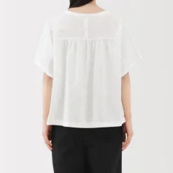 Women's Hemp Cotton Short Sleeve Blouse