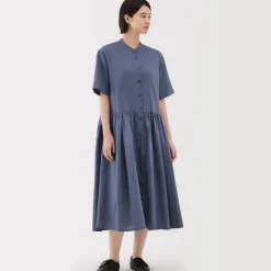 Women's Hemp Cotton Short Sleeve Dress