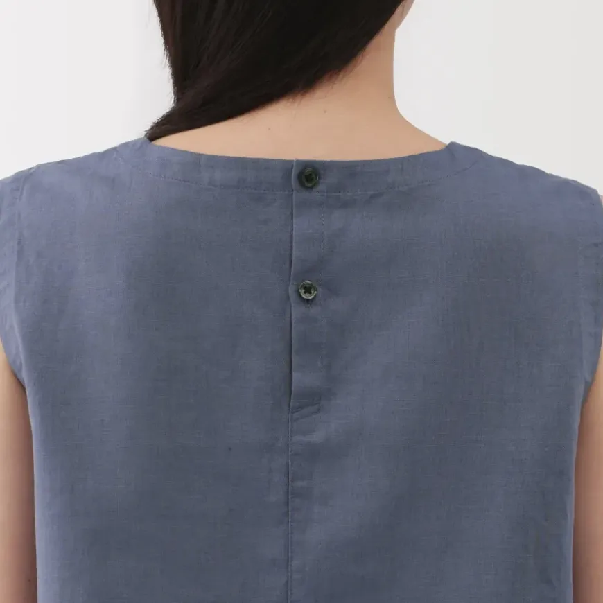 Women's Hemp Cotton Sleeveless Blouse