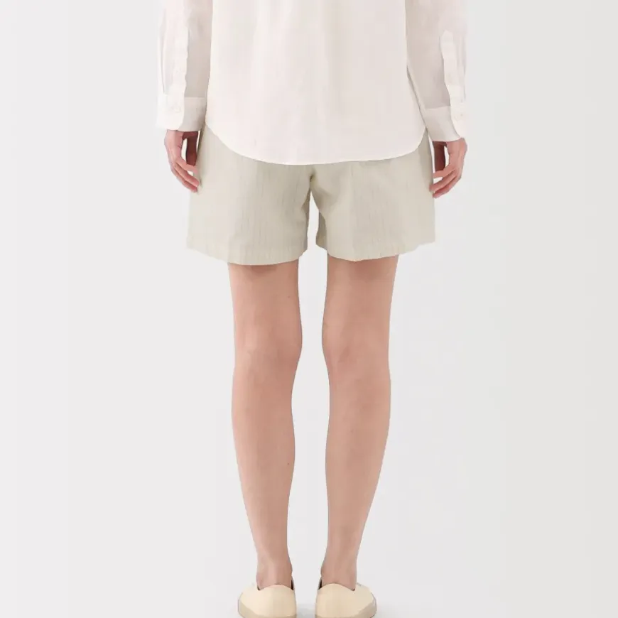 Women's Hemp Cotton Striped Easy Shorts
