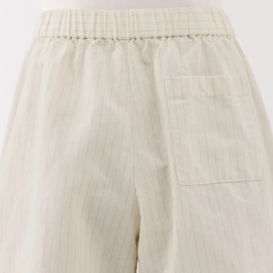 Women's Hemp Cotton Striped Easy Shorts