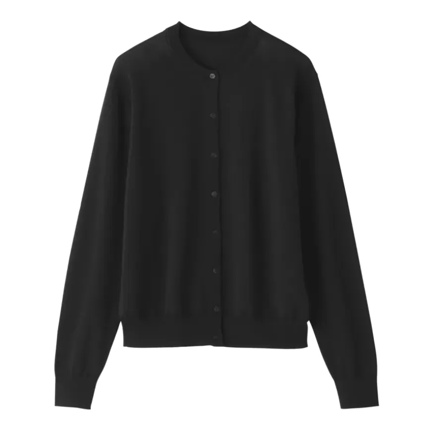 Women's High Twisted Crew Neck Cardigan