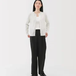 Women's High Twisted Crew Neck Cardigan