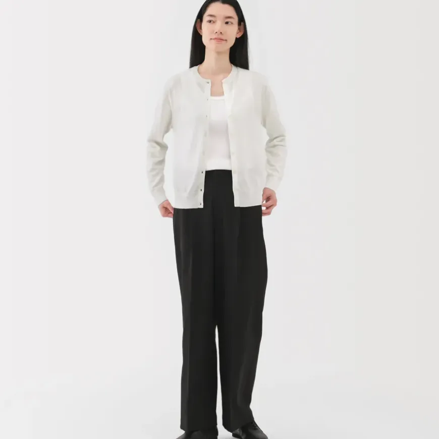 Women's High Twisted Crew Neck Cardigan