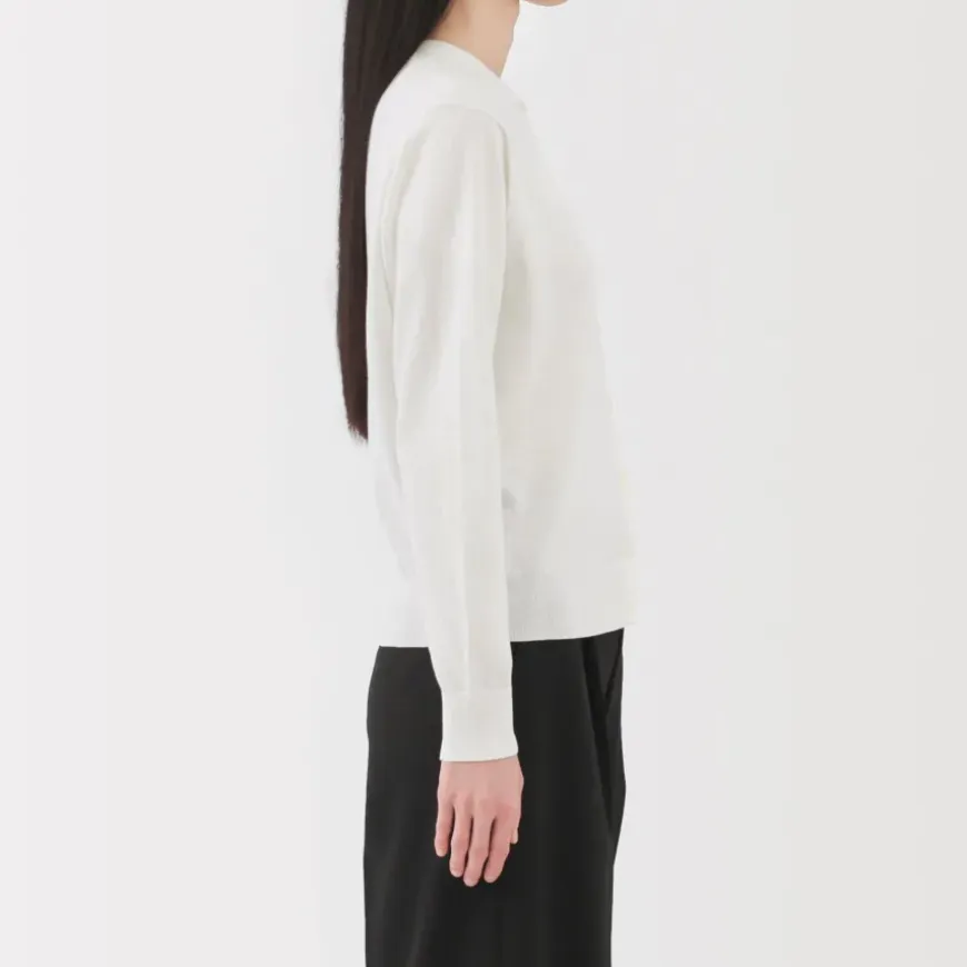 Women's High Twisted Crew Neck Cardigan