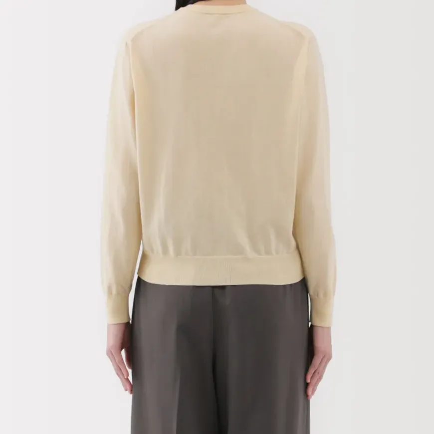 Women's High Twisted Crew Neck Cardigan
