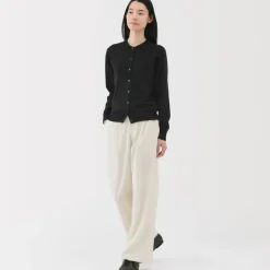 Women's High Twisted Crew Neck Cardigan