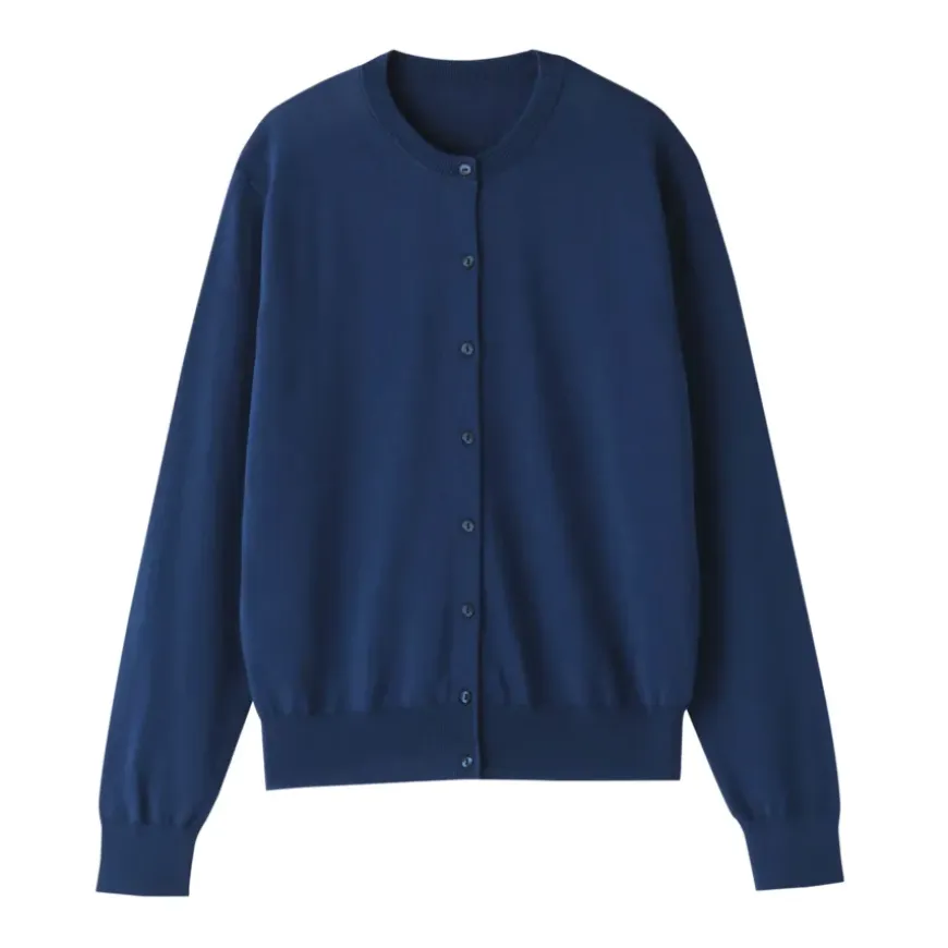 Women's High Twisted Crew Neck Cardigan