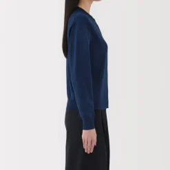 Women's High Twisted Crew Neck Cardigan