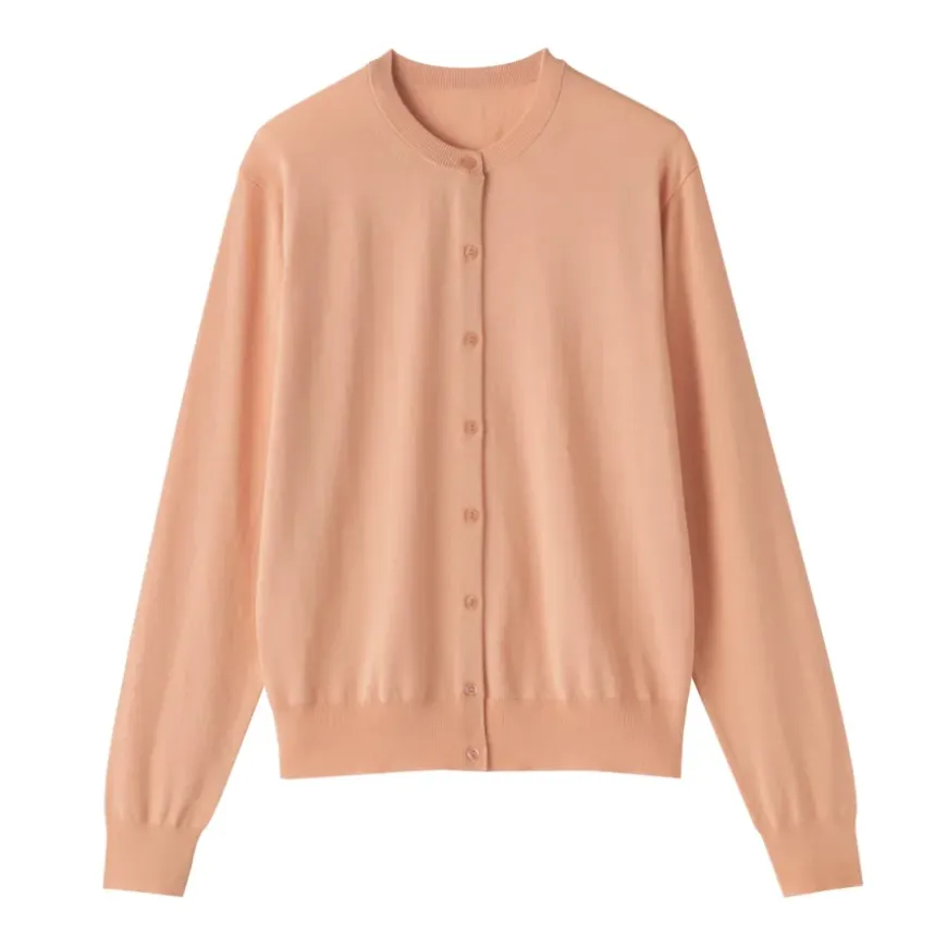 Women's High Twisted Crew Neck Cardigan