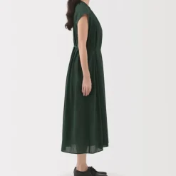 Women's High Twisted Veil French Sleeve Dress