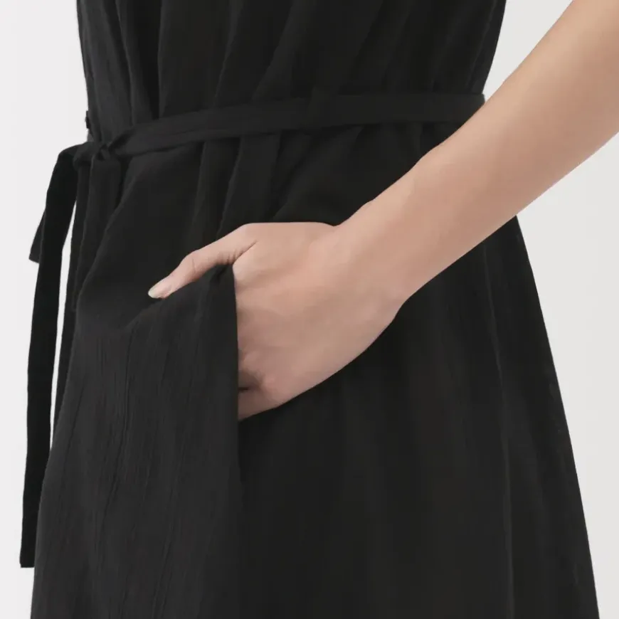 Women's High Twisted Veil French Sleeve Dress