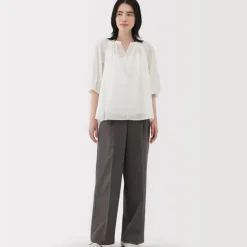 Women's High Twisted Veil Short Sleeve Blouse