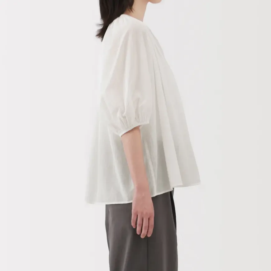 Women's High Twisted Veil Short Sleeve Blouse