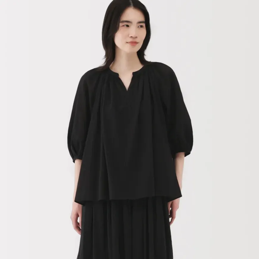 Women's High Twisted Veil Short Sleeve Blouse