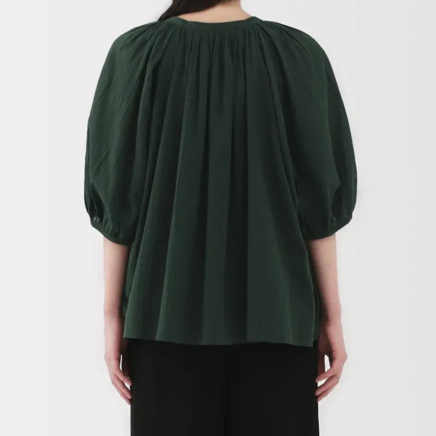 Women's High Twisted Veil Short Sleeve Blouse