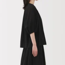 Women's High Twisted Veil Short Sleeve Blouse