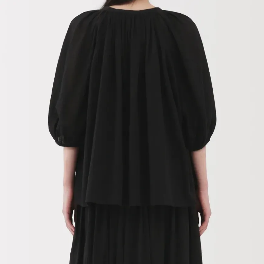 Women's High Twisted Veil Short Sleeve Blouse