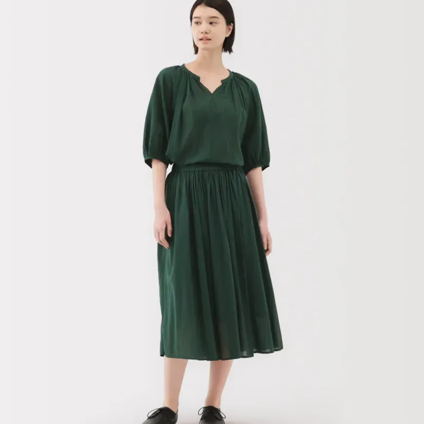 Women's High Twisted Veil Gathered Skirt