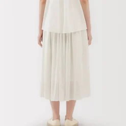 Women's High Twisted Veil Gathered Skirt