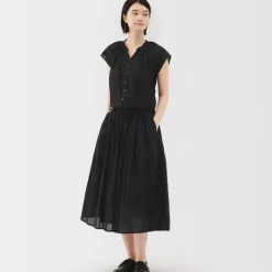 Women's High Twisted Veil Gathered Skirt