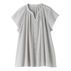 Women's High Twisted Veil French Sleeve Blouse