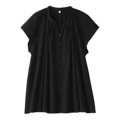 Women's High Twisted Veil French Sleeve Blouse